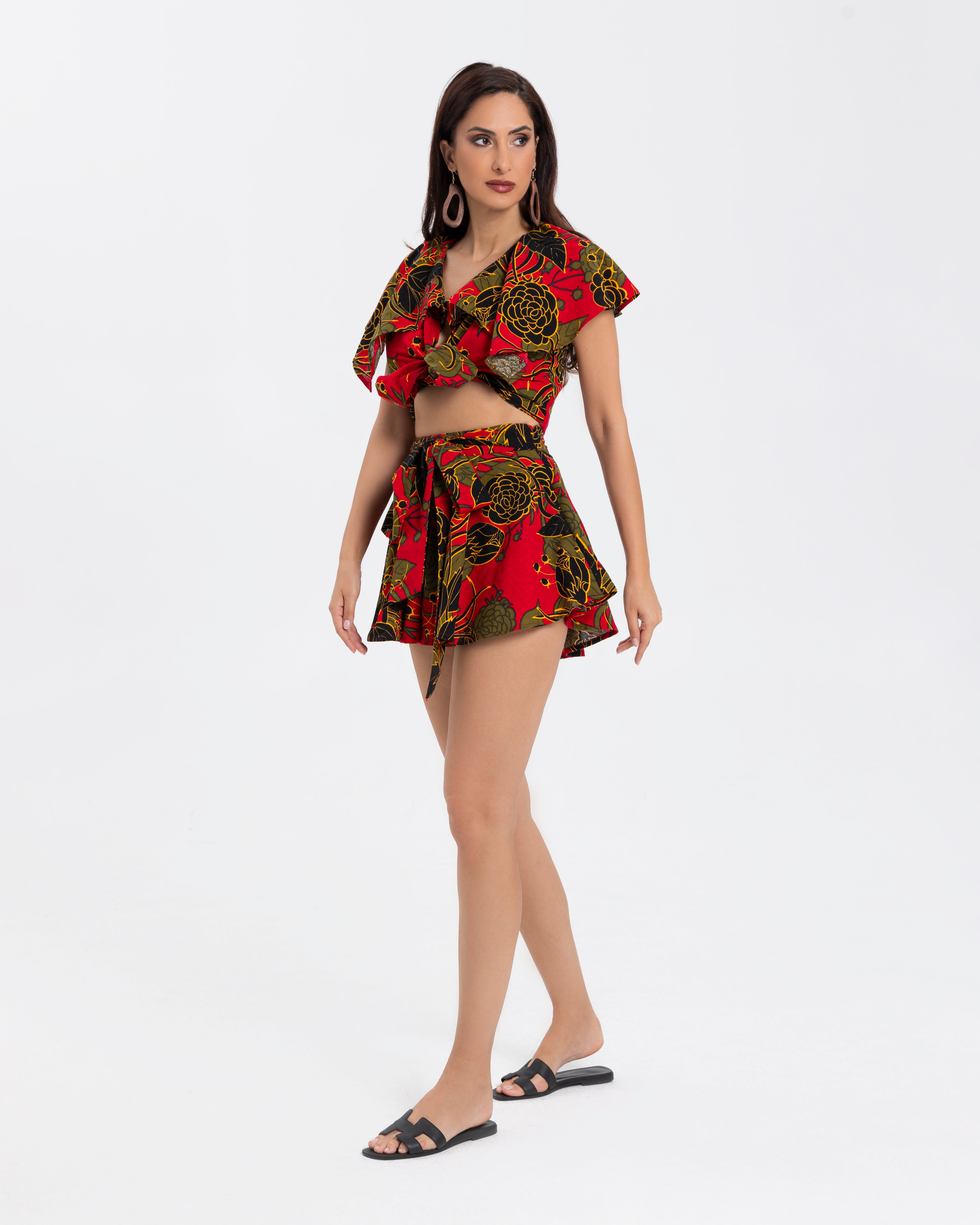 Cotton Flared Shirts Co-ord Set