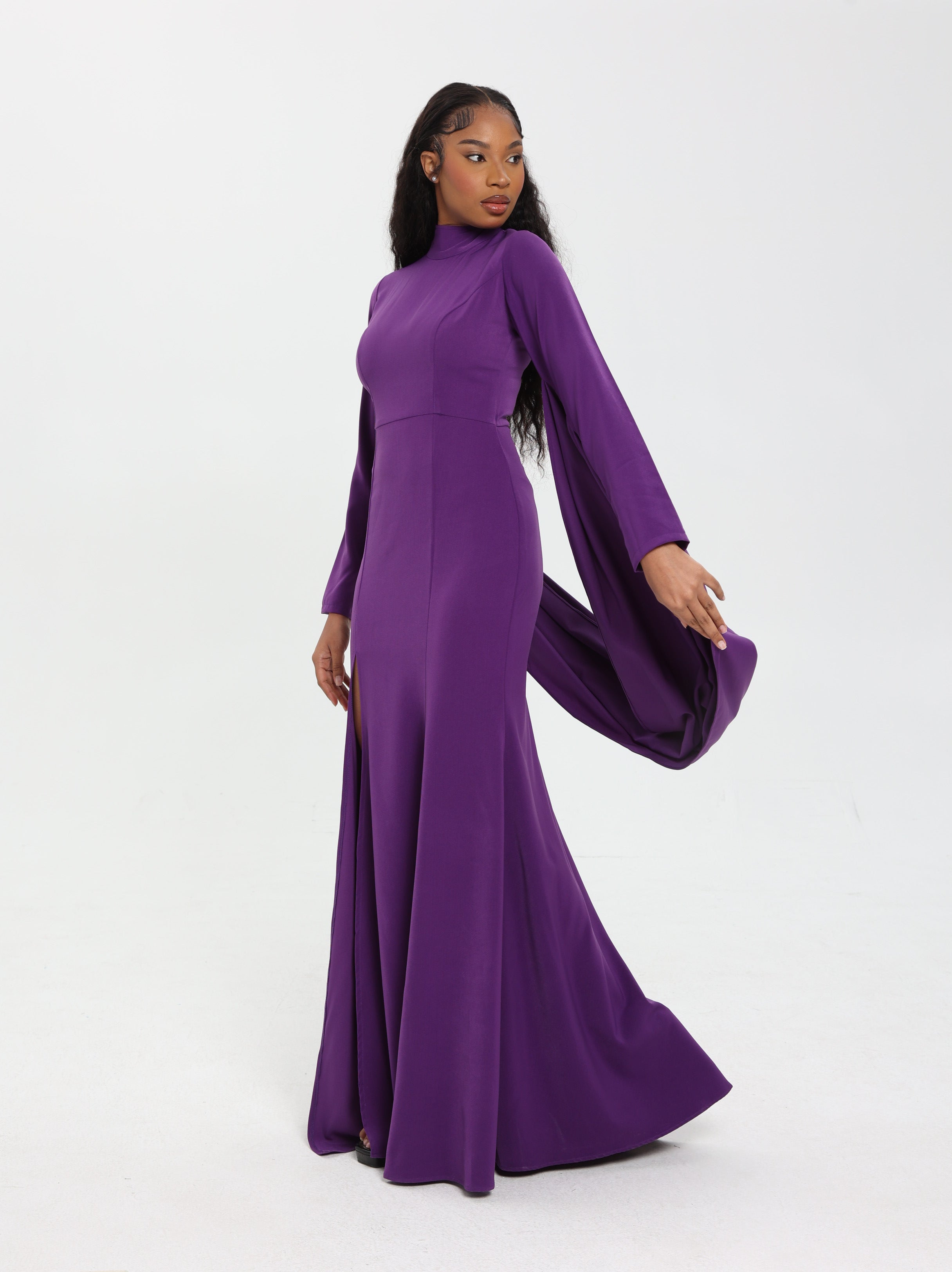 High Neck Mermaid Maxi Dress