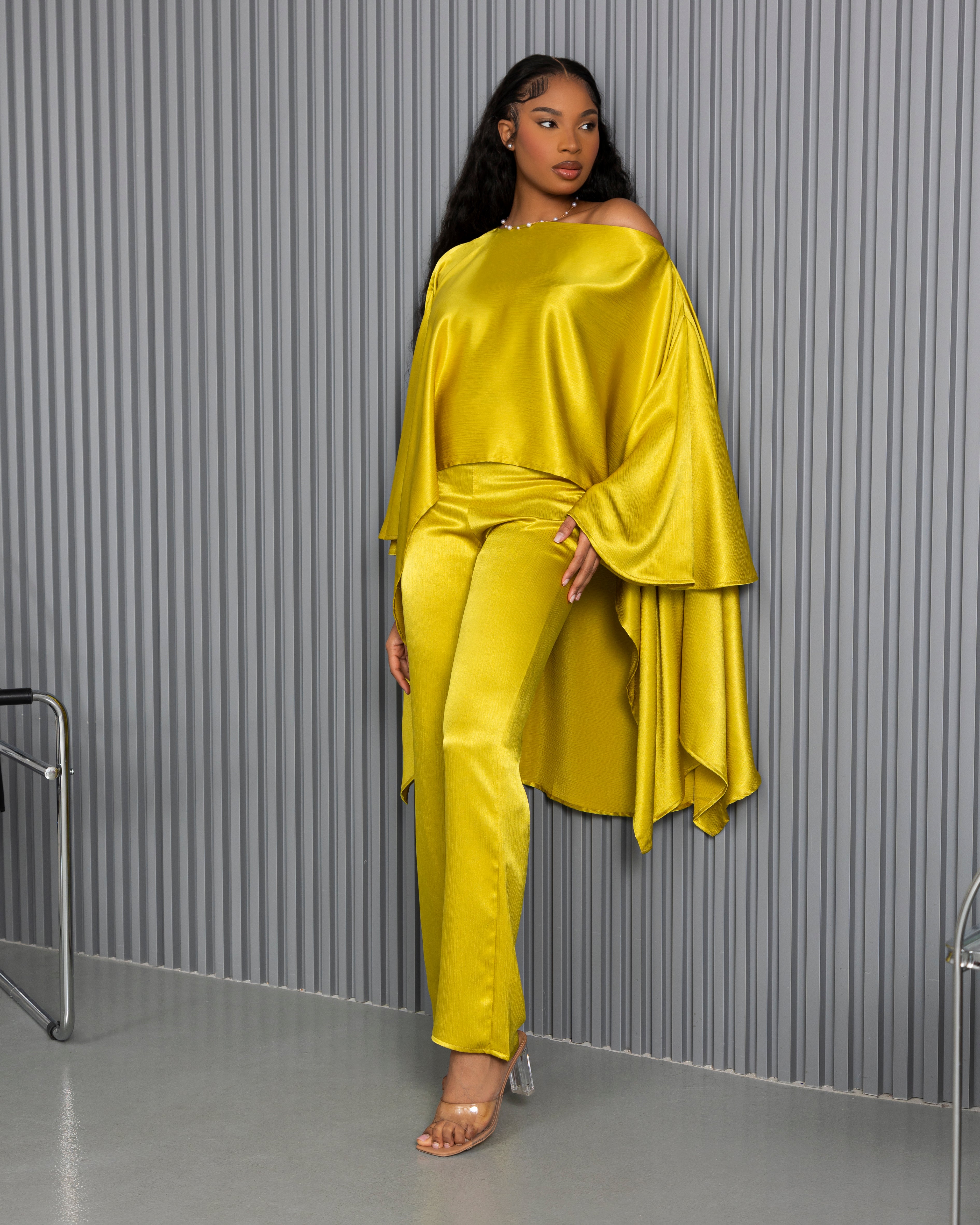 Butterfly Off-shoulder Co-ord Set