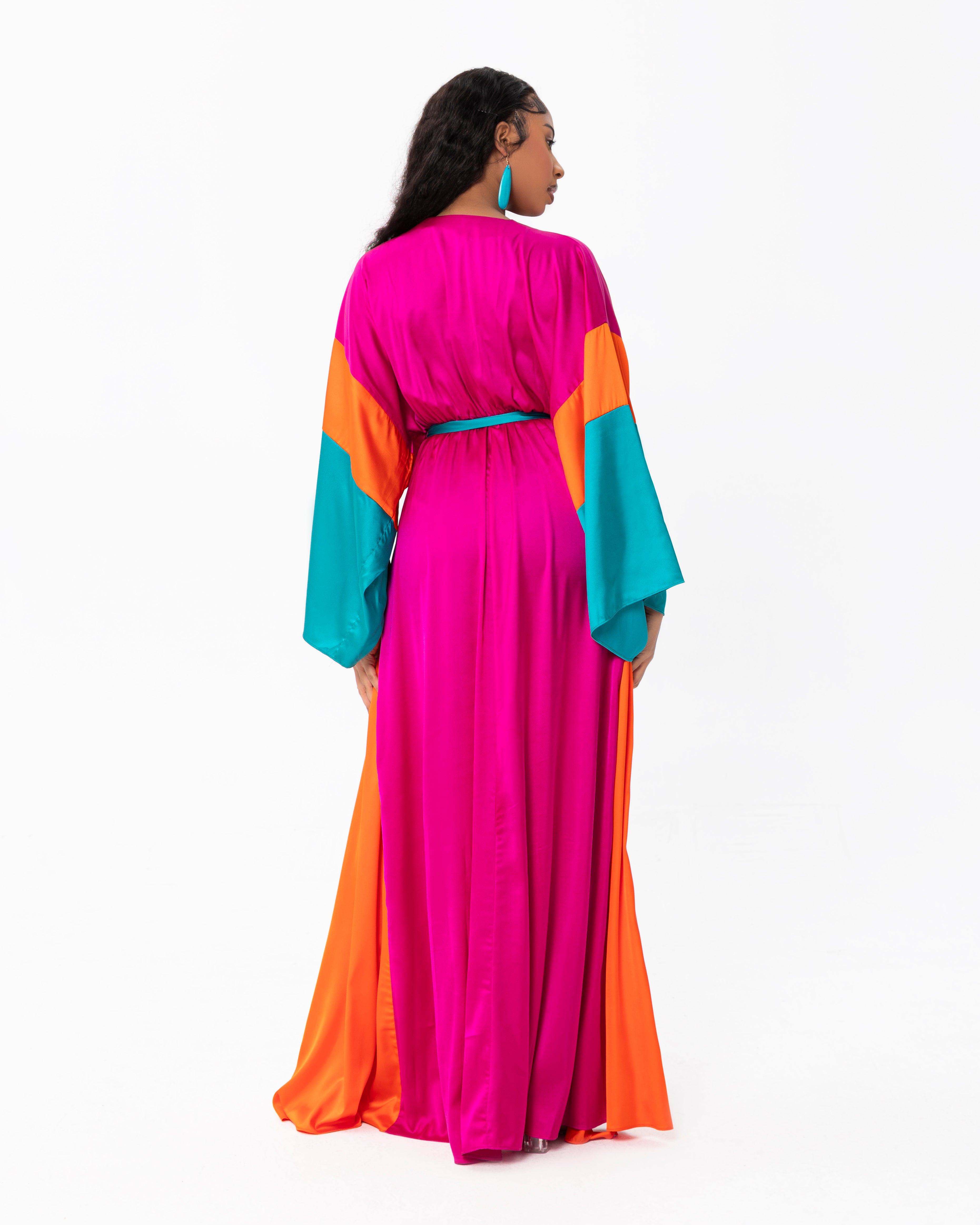 Multicoloured Silk Lounge Wear