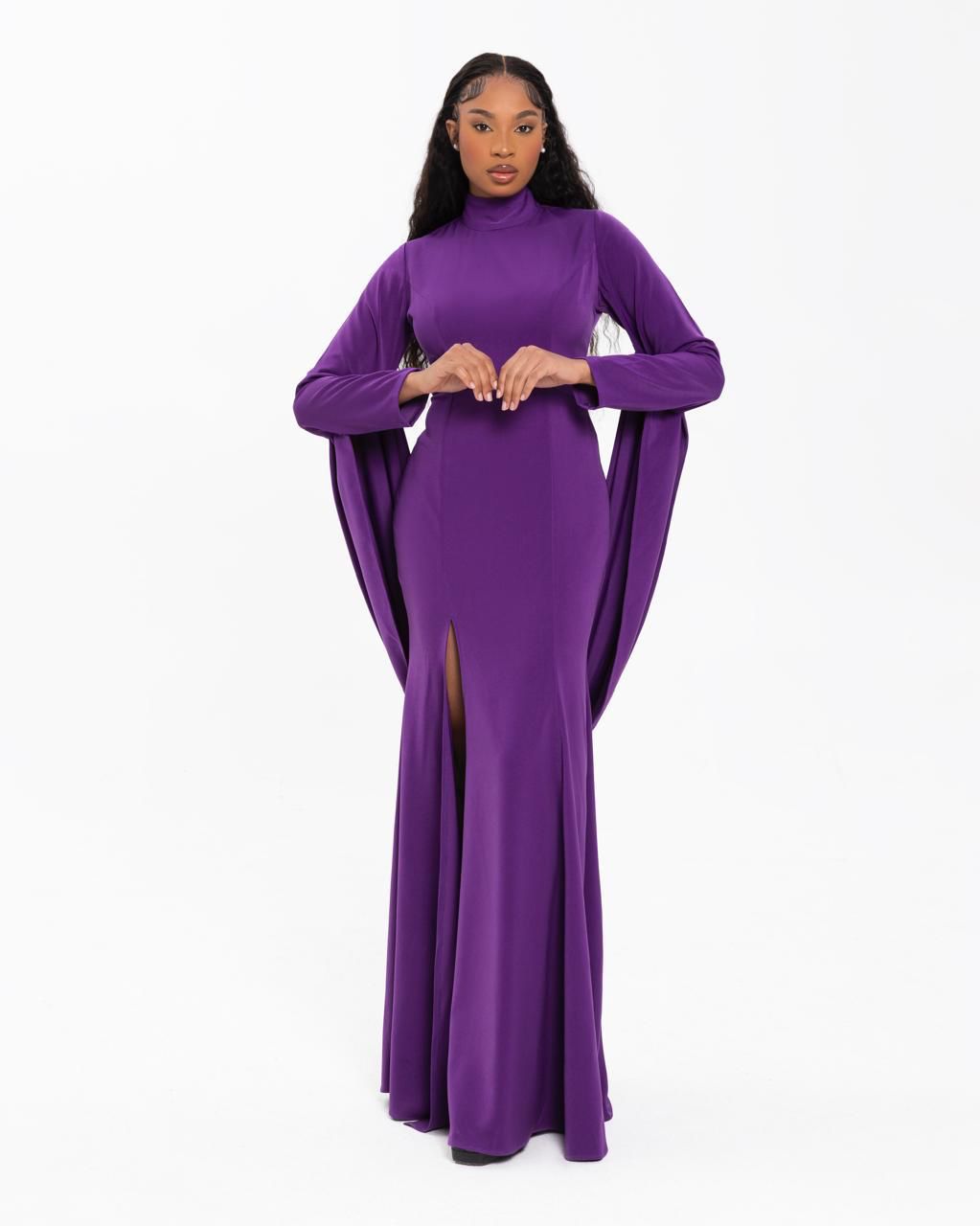 High Neck Mermaid Maxi Dress